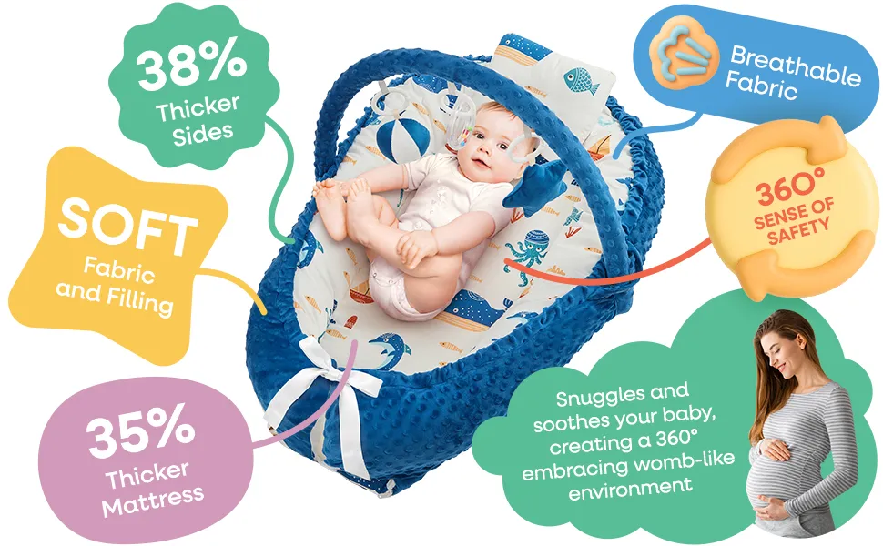 wriggling baby inside baby launger